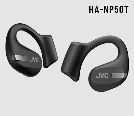 JVC HA-NP50T lightweight nearphones with soft ear hooks for all-day comfort