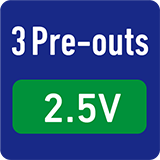 3 Pre-outs 2.5V